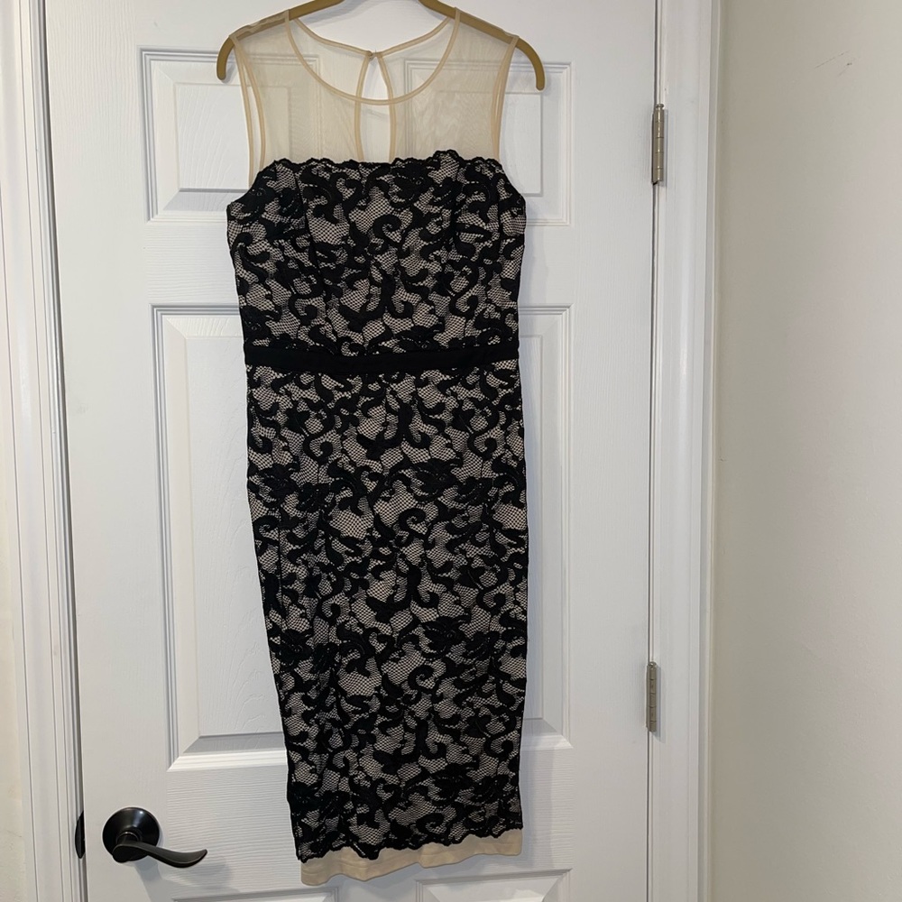 Bebe, Black/tan, Dress, Size Medium